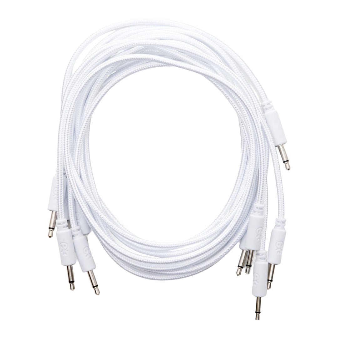 Braided Eurorack Patch Cables 90cm (5 pcs) White