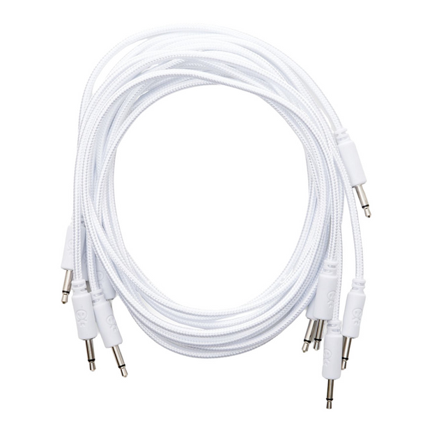 Braided Eurorack Patch Cables 60cm (5 pcs) White