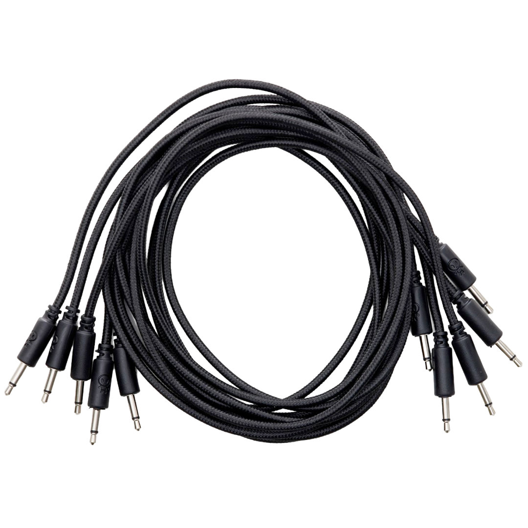 Braided Eurorack Patch Cables 90cm (5 pcs) Black