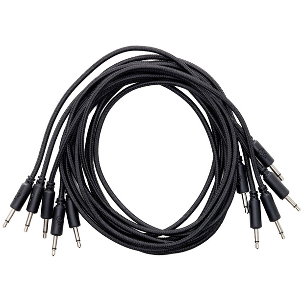 Braided Eurorack Patch Cables 90cm (5 pcs) Black