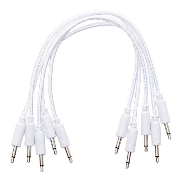 Braided Eurorack Patch Cables 30cm (5 pcs) White