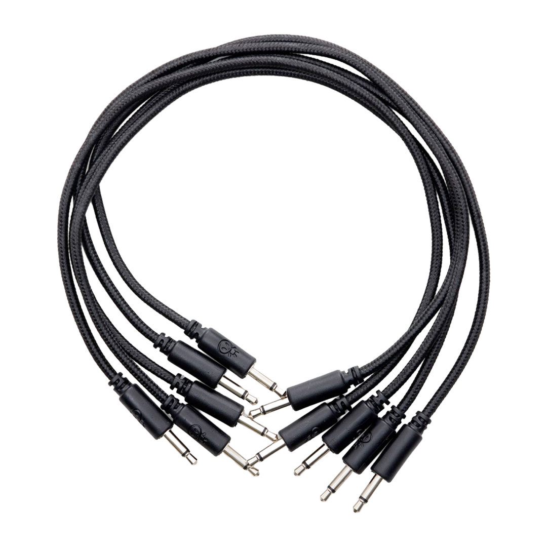 Braided Eurorack Patch Cables 30cm (5 pcs) Black