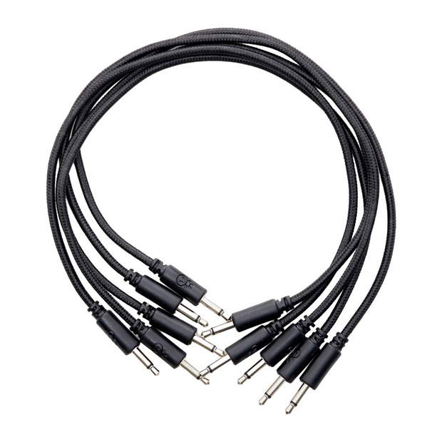 Braided Eurorack Patch Cables 30cm (5 pcs) Black