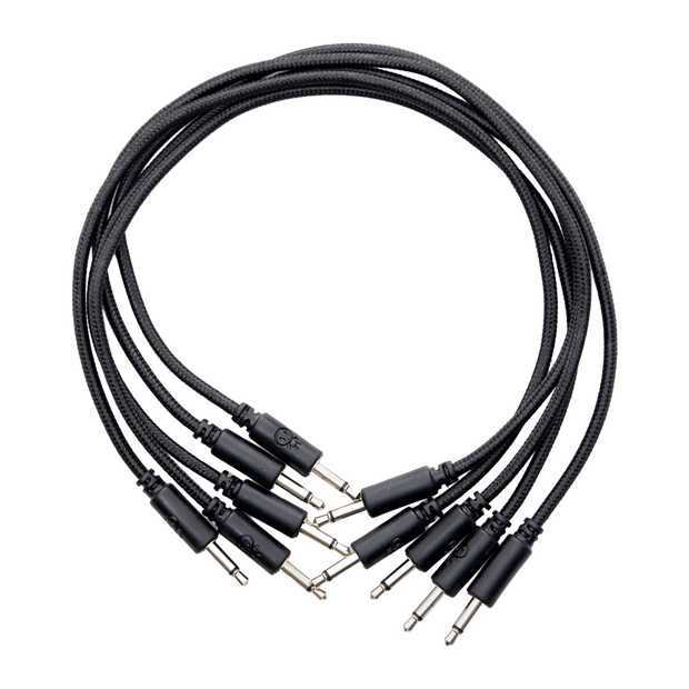 Braided Eurorack Patch Cables 20cm (5 pcs) Black