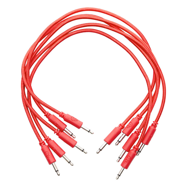 Braided Eurorack Patch Cables 20cm (5 pcs) Red