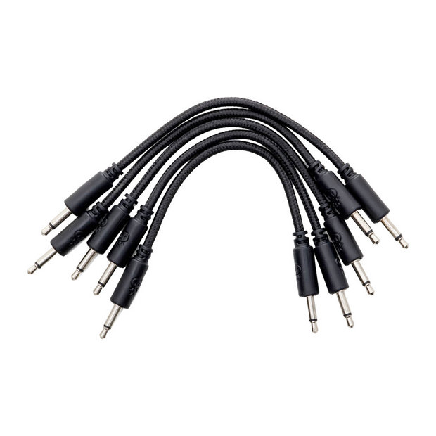 Braided Eurorack Patch Cables 10cm (5 pcs) Black