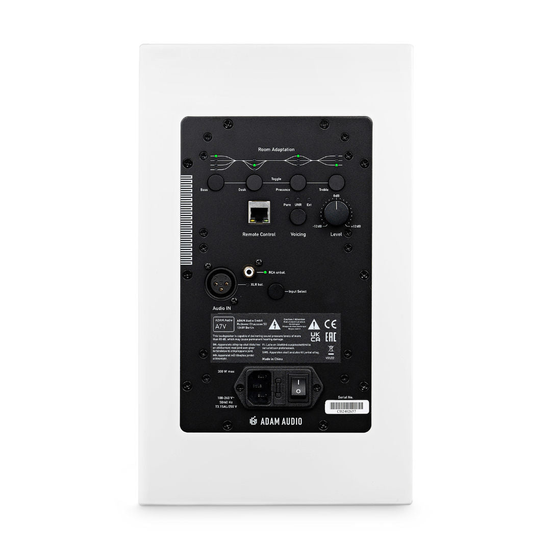 A7V - White Nearfield Monitor, 2-way, 7" woofer