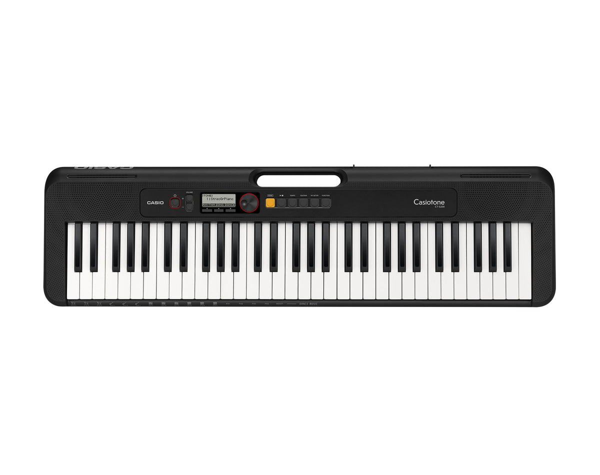 CT-S200 Casiotone Series Keyboard, Black (Adaptor Included)
