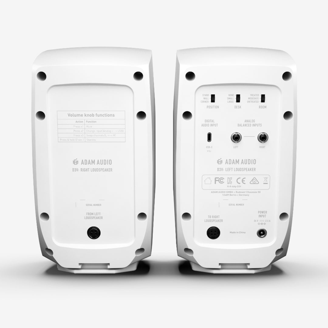 D3V White - Active Desktop Monitoring System, 3,5" woofer, white colour