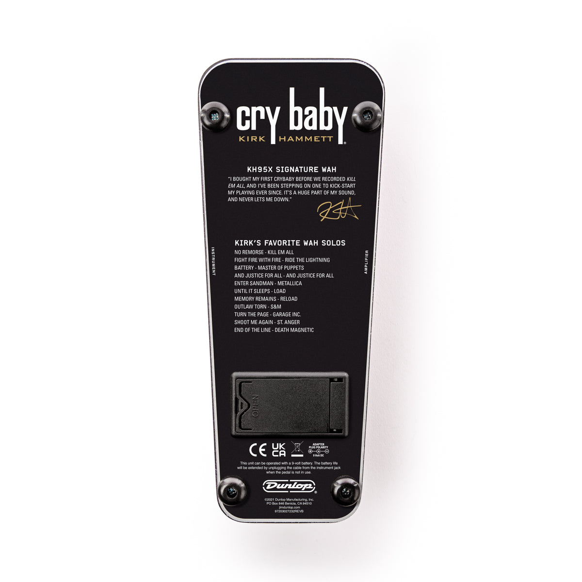 KH95X Kirk Hammett Collection Cry Baby Wah